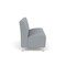 Lesro Siena Lounge Reception Armless 3 Seat Tandem Seating No Center Arms, Brushed Steel, RS Fog Upholstery SN3102 - alternate 2